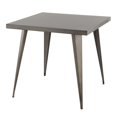 thumbnail image 2 of 30" Antique Brown Square Austin Industrial Dining Table, 2 of 5