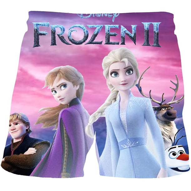 Niños Niñas Frozen 2 Camisetas Verano Niños Casual Camisetas de manga corta para niña Elsa Anna Princesa Dibujos animados Tops Camisetas Ropa 12M Gao Jinjia LED