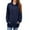 Navy, variant on Womens Hoodie Sweatshirt for Women Side Split Fall Fashion 2026 Long Sleeve Shirts Trending Now Navy,S