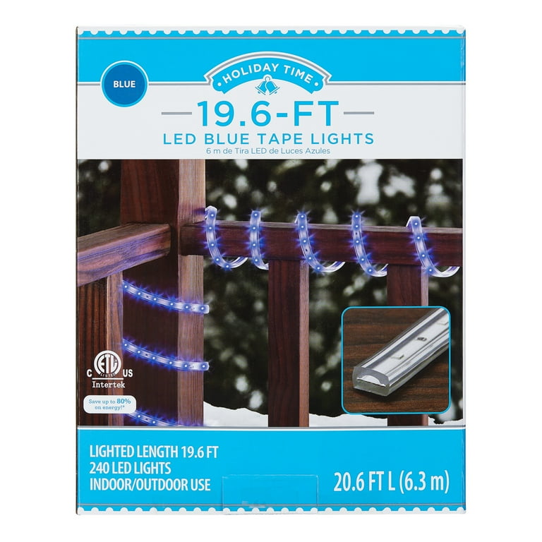 Holiday time led blue on sale tape lights