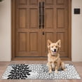 thumbnail image 4 of Black Floral and Petal Pattern Door Rugs,Washable Non Slip Door Mats Indoor,Decorative Door Mats,Entry Mat Indoor for Entrance,Bedroom,Kitchen,Bathroom,16"x47", 4 of 6