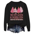 thumbnail image 4 of Wancir Tree Tops Glisten and Children Listen to Nothing Sweatshirts Women Christmas Trees Print Long Sleeve Pullover, 4 of 4