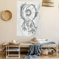thumbnail image 2 of Mystic Tapestry, Tribal Ethnic Dreamcatcher Feathers with Sun and Moon Inside Cosmos Artsy Image, Wall Hanging for Bedroom Living Room Dorm Decor, 40W X 60L Inches, Black White, by Ambesonne, 2 of 5
