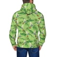 thumbnail image 5 of Zip Up Hoodies for Men - Green Hummingbird Palm Leaf Long Sleeve Comfrt Men'S Fashion Hoodies & Sweatshirts, Jackets for Men Hoodies Pullover Clothing Clothes with Pouch, 5 of 5