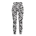 thumbnail image 5 of Renewold Cow Print Black White Yoga Leggings for Women Yoga Pants with Pockets Athletic Tights Soft Basic Pants Casual Active Yoga Leggings for Workout Sports Disco Party, S, 5 of 8