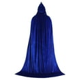 thumbnail image 1 of Unisex Solid Velvet Halloween Witch Cape - Multiple Sizes Accessory for Parties and Performances, 1 of 2