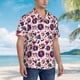 thumbnail image 3 of Fotbe Skull lips record Guitar Camisa Hawaiana para Hombre Unisex – Camisa Casual de Verano con Botones de Manga Corta de Algodón y Lino,Medium, 3 of 7