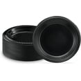 thumbnail image 1 of PLASTICPRO 200 PCS Black Plastic Plates Light Weight 6 Inch Plastic Dessert Plates Black Plates Disposable for Party and Wedding, 1 of 7
