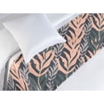thumbnail image 3 of Tropical Boho Bed Runner, Modern Simple Design Silhouettes of Neutral Hawaii Leaves Print, Decorative Accent Bedding Scarf for Hotels Homes & Guest Rooms, Twin, Peach Hunter Green Grey, by Ambesonne, 3 of 3