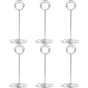 10 Pack 8.75 inch Tall Table Number Holder Place Card Holder Table Picture Holder Wire Photo Holder Clips Picture Memo Note Photo Stand (Silver)