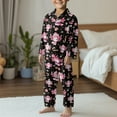 thumbnail image 5 of Yuyamidu Xmas Axolotl Button Down Pjs for Kids Set 2 Pieces Christmas Pajama Tops with Long Sweatpants for Boys Girls 5-6 Home Wear Lounge Wear Fall Long Sleeve Sleepwear, 5 of 7