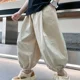 thumbnail image 2 of Pantalones cortos casuales sencillos y modernos de verano y otoño para niños, de corte holgado, de talla mediana a grande, para niños, de ruibarbo, 2 of 4