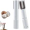 thumbnail image 1 of Electric Coconut Grater Machine, Handheld Scraper Peeler Shredder, Anti-Splash Rotating Grater for Kitchen, Stainless Steel Coconut Crusher Manual Electric Roller, Fish Scaler Tool (white), 1 of 7