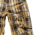 thumbnail image 4 of Tslinn Men’s Classic Cargo Stretch Shorts, Multi Pocket, Checkered, Yellow, 4 of 6
