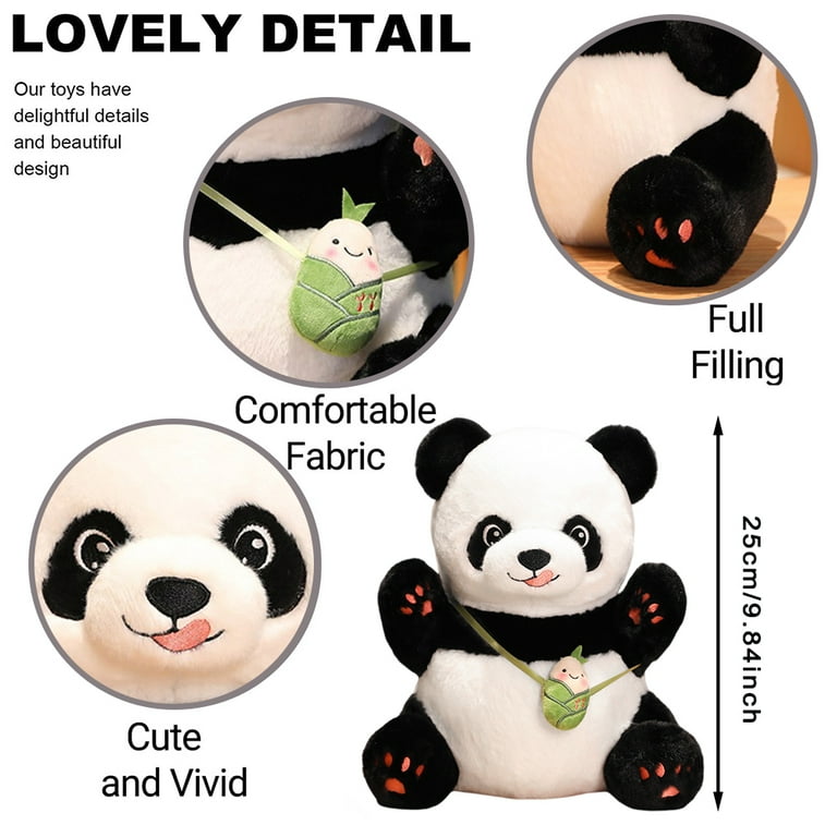 SeekFunning 9.8in Creative Sitting Panda Model Plush Toy SeekFunning 9.8in Creative Sitting Panda Model Plush Toy