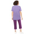 thumbnail image 2 of Woman Within Plus Size Two-Piece V-Neck Tunic & Capri Set, 2 of 4
