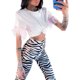 thumbnail image 1 of Txlixc Blusa de manga corta con dobladillo de avestruz Txlixc moda, 1 of 4