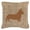 Brown, variant on Corgi Burlap and Orange Indoor & Outdoor Decorative Fabric Pillow - 18 x 18 in.