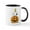 White/Black Inside, variant on CafePress - Snoopy And Woodstock Halloween - 11 oz Ceramic Mug - Novelty Coffee Tea Cup