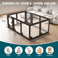 thumbnail image 2 of Jocisland Acrylic Clear Dog Playpen Indoor, Modular Puppy Cat Small Pet Play Pen, Transparent Fence for dogs, Easy Assemble, Black (24"H, 10 pcs), 2 of 9