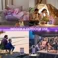 thumbnail image 5 of Bug Zapper para interiores y exteriores, lámpara eléctrica antimosquitos con 3 modos de luz, trampa para moscas recargable por USB para el hogar, patio, camping y senderismo, 5 of 5