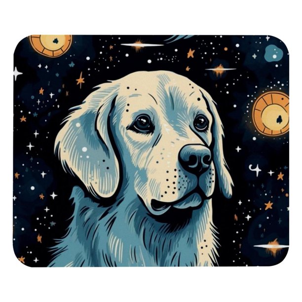 Alfombrilla de ratón con diseño de perro pastor de estrellas con base de goma antideslizante, cuadrada, protector para portátil, almohadillas de escritura, alfombrilla de ratón para juegos