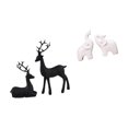 thumbnail image 6 of 4 Pieces Resin Deer Figurine Elephant Sculpture Reindeer Statue Fine Workmanship Home Office Tabletop Decorations, 6 of 8
