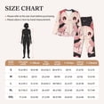thumbnail image 4 of Yiaed Cute Axolotl Sakura Blossoms Print Pajamas Women's Long Sleeve Sleepwear Soft Button Down Loungewear Pjs Lounge Set Nightwear Womens Pajama Pants-Small, 4 of 7