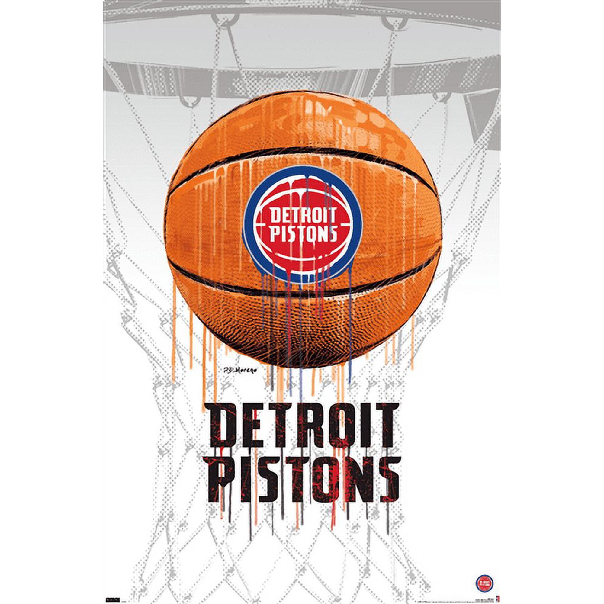 NBA Detroit Pistons - Drip Basketball 21 Wall Poster, 22.375" x 34"