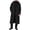Black, variant on Hooded Trench Coat for Men Long Button Down Overcoat Business Casual Winter Warm Jacket for Everyday (M, Gray)