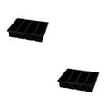 thumbnail image 3 of Toystoory Molde de silicona de 4 rejillas para cubitos de hielo antiadherente para bebés, utensilios para hornear de alimentos complementarios, Negro 2Conjunto, 3 of 6
