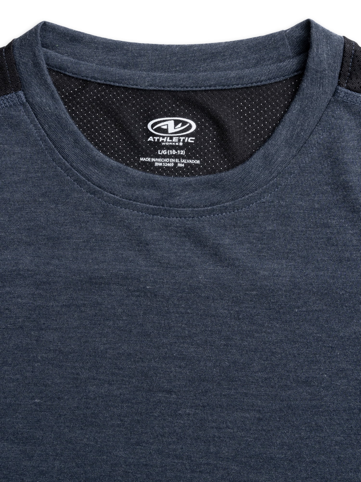 Athletic Works Boys Active Solid and Print Short Sleeve T-Shirts, 3-Pack, Sizes 4-18 & Husky