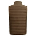 thumbnail image 6 of Men Outerwear Lightweight Water-Resistant Finish Sleeveless Puffer Vest Jacket, Brown, XL, 6 of 7