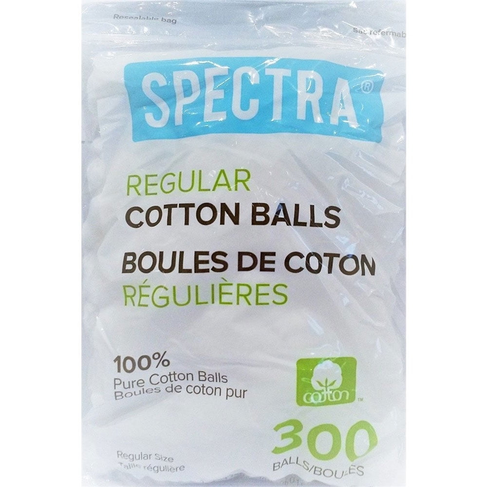 Spectra Cotton Balls, Regular Size 300 Ct.,24 packs