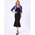 thumbnail image 3 of DARING DIVA Women's Sequin Beaded Open Front Evening Shrug M Royal Blue, 3 of 6