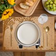 thumbnail image 4 of Fall Truck Placemats Set of 8, Thanksgiving Tree Maple Leaf Pumpkins Orange Placemats for Dining Table, Place Mats for Kitchen Tabletop, Waterproof Wipeable Dining Table Mats Set, 4 of 9