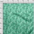 thumbnail image 3 of oneOone Polyester Spandex Sea Green Fabric Kids Floral Sewing Material Print Fabric By The Yard 56 Inch Wide, 3 of 4