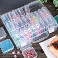 thumbnail image 4 of Bead Organizer Box, 30 Slots Bead Storage Containers, Mini Plastic Rectangle Storage Boxes with Hinged Lids for Beads Rhinestones Jewelry Seeds Crafts Small Items (1 Pack), 4 of 7