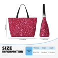 thumbnail image 4 of Fotbe Pink Glitter Bolsa de Viaje para Playa - Resistente al Agua, Bolsa Tote de Gran Capacidad y Ligera con 7 Bolsillos para Mujeres y Hombres, 4 of 7