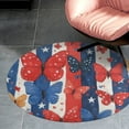 thumbnail image 4 of America Flag Butterfly Round Carpet Circle Rug Outdoor Patio Area Rug Washable Large Area Rugs Hallway Room Decor Fitness Mats, 4 of 8