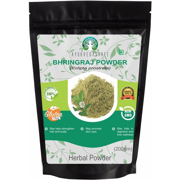 Bhringraj Powder 200 Gm I Bhringaraj Eclipta Alba Powder promueve el crecimiento saludable del cabello