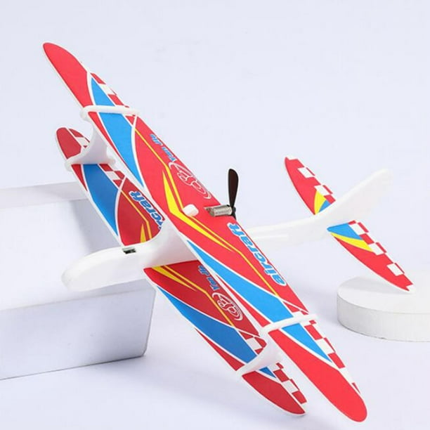 Avión planeador de lanzamiento a mano eléctrico de espuma Avión de espuma listo para lanzar Avión de espuma eléctrico para grandes regalos Adultos Hugo Juguetes de avión