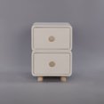 thumbnail image 1 of CBD020 - Cream Air Bedside Cabinet Nightstand with Two Storage, 1 of 4