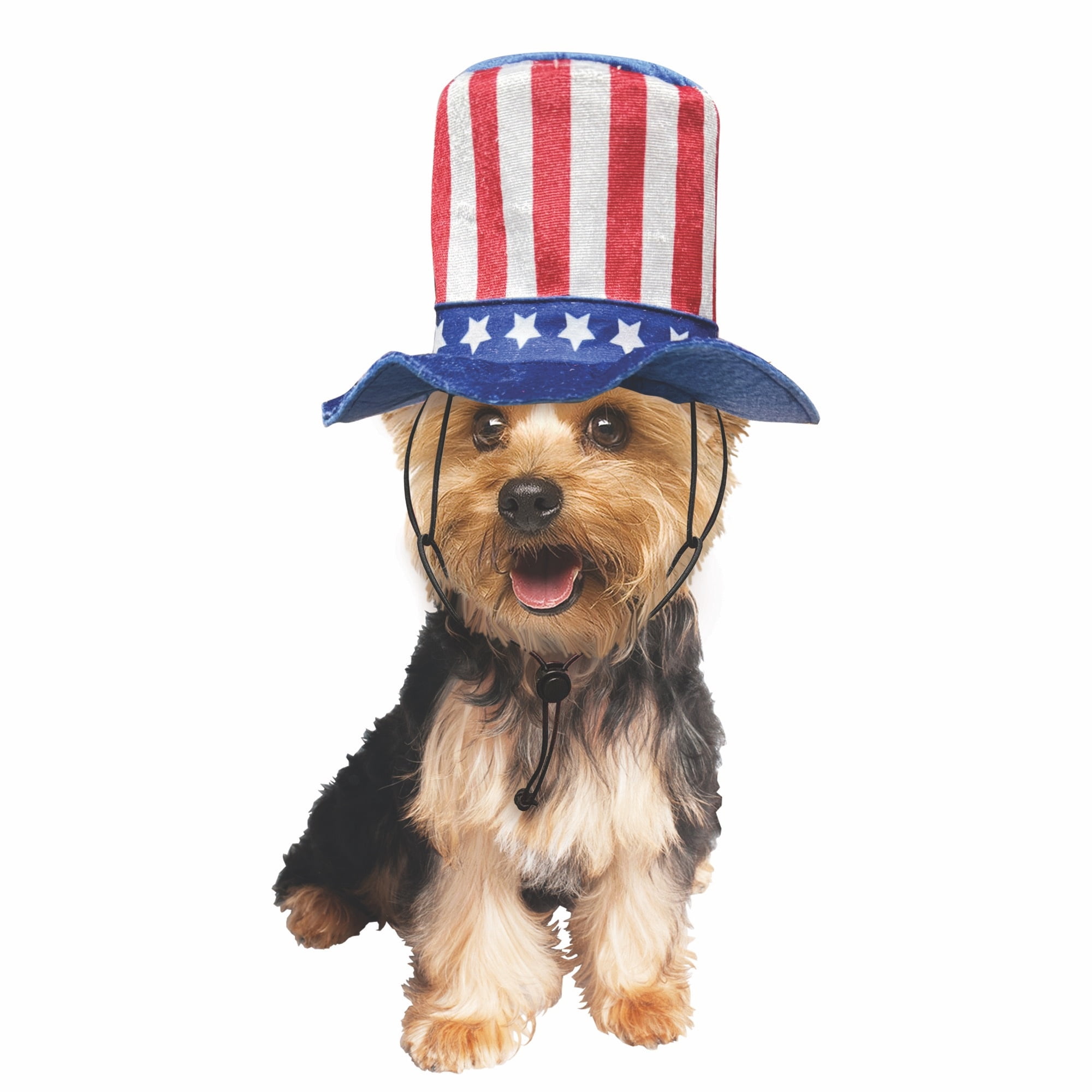 Vibrant Life 4th of July Uncle Sam Pet Top Hat XS/S - Red, White & Blue