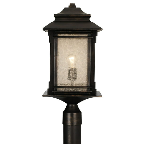 Franklin Iron Works Rustic Outdoor Post, Outdoor Lighting Post Lamps