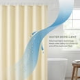 thumbnail image 4 of Unique Bargains Waterproof Geometry Shower Curtain Set with 12 Hooks Beige 71"W x 71"L, 4 of 8