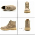 thumbnail image 6 of Steel Toe Boots for Men or Women, Slip Resistant Work Boots Steel Toe Shoes Indestructible Tactical Mid Top Safety Shoes for Warehouse Industry Construction - Khaki, 6 of 10