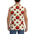 thumbnail image 4 of Lsque Fruit Apples Print Men's Cotton Blend Sleeveless Muscle Shirts (S-3XL)- Moisture Wicking, Odor Protection, UPF 30+,X-Large, 4 of 8