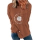 thumbnail image 1 of ICHUANYI Liquidación Camiseta holgada estampada a la moda para mujer Blusa de manga larga cuello redondo Tops casuales sudadera con capucha ICHUANYI WER202308255622, 1 of 4