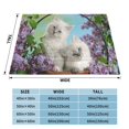 UltraSoft Micro Fleece Blanket,Cute Cat In Bamboo Basket,Warm Throw